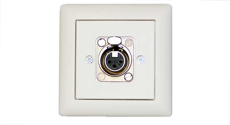 UP-Anschlussdose XLR mit Mikrofon-Vorverstärker mono