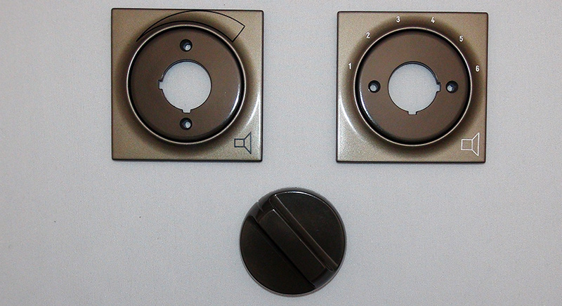 Oberteile für Lautstärkesteller GIRA Trias braun