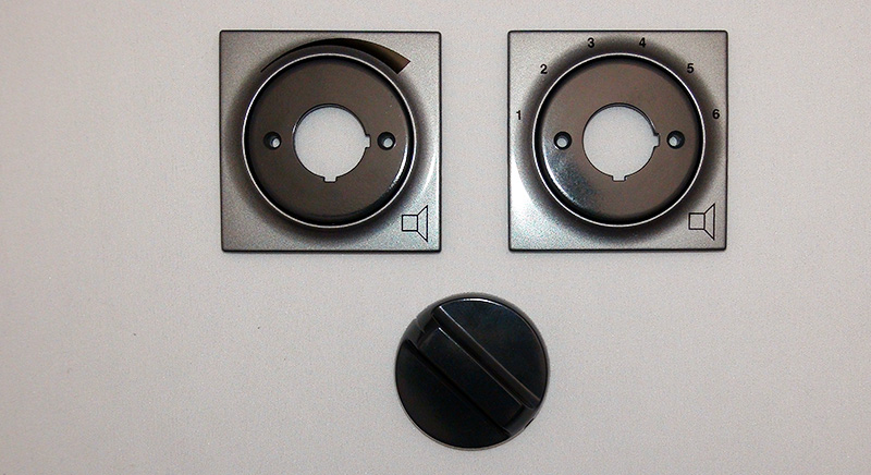 Oberteile für Lautstärkesteller und Programmwahlschalter GIRA Trias grau/metallic